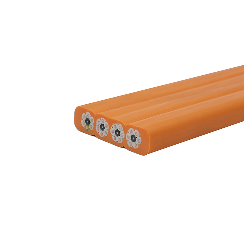 Samengestelde mantelkraan die platte kabel verplaatst