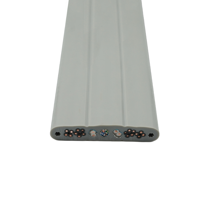 Koperen kern PVC geïsoleerde PVC-mantellift platte kabel met staaldraad