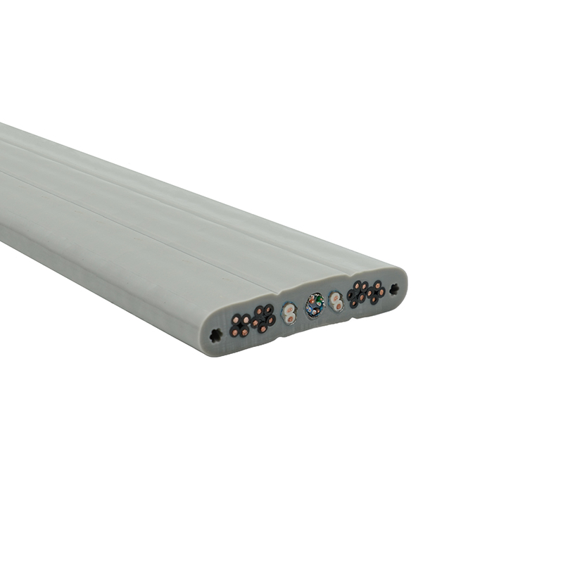 Koperen kern PVC geïsoleerde PVC-mantellift platte kabel met staaldraad