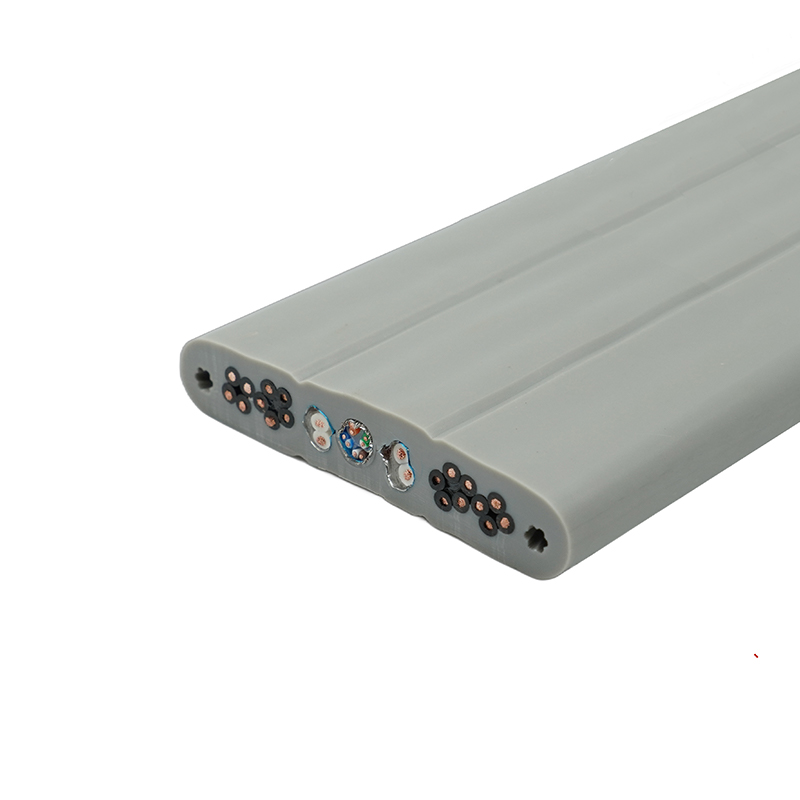 Koperen kern PVC geïsoleerde PVC-mantellift platte kabel met staaldraad