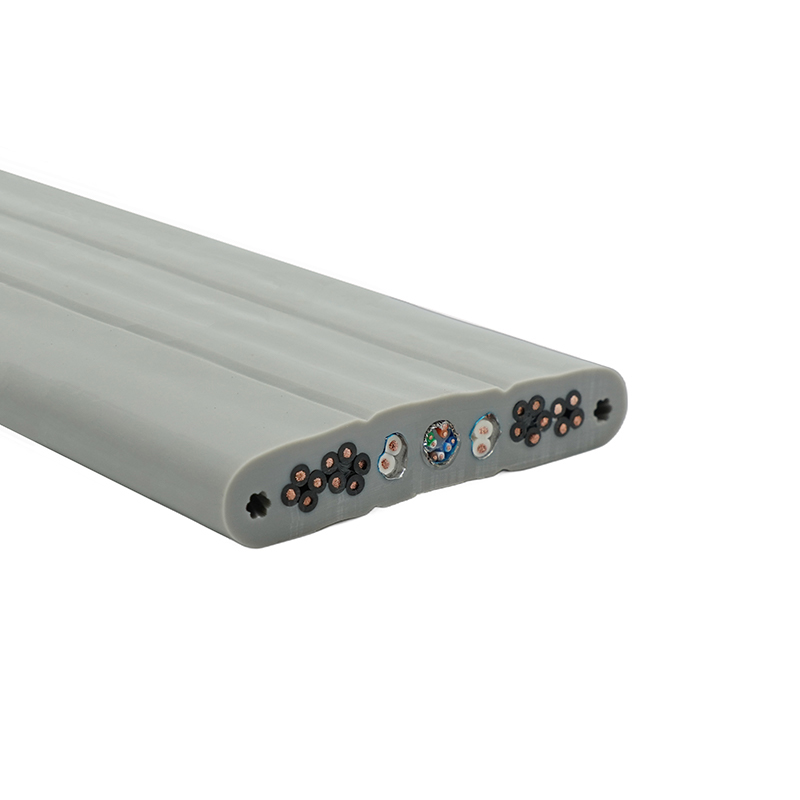 Koperen kern PVC geïsoleerde PVC-mantellift platte kabel met staaldraad